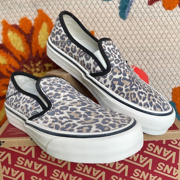 Vans Slip On Sf Cheetah White Cap Gray/Black Surf WMNS sneakers - Picture 5 of 16